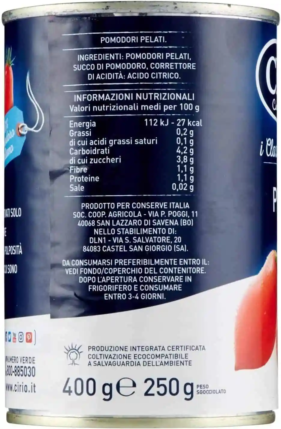 CIRIO PELATI 400 GR - immagine 2