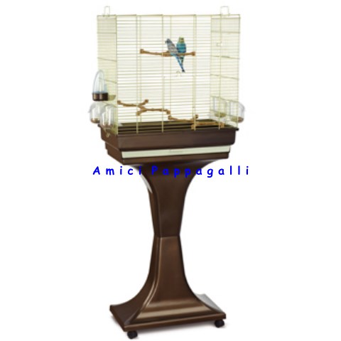 Gabbie per uccelli, per canarini, per cocorite, per esotici, dorata con porticina di lato – Imac gabbia Camilla