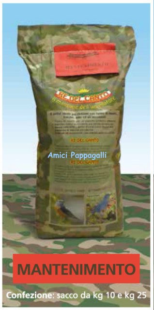 mangime insettivori, frugiveri, uccelli da richiamo, uccelli nostrani e liberi – Re del Canto Mantenimento 10 kg