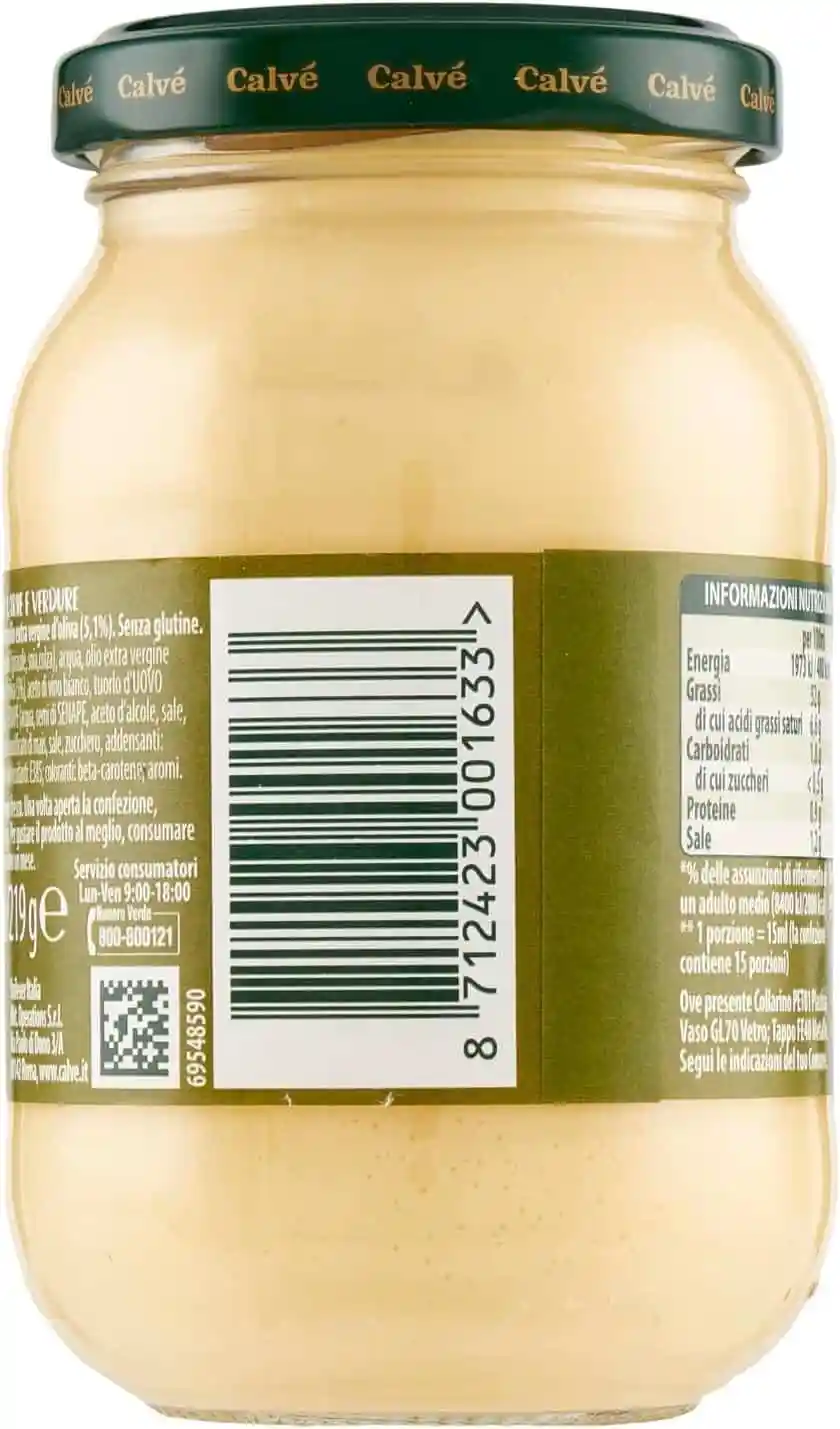 CALVE’ MAIONESE RAFFINATA VASO 225 ML - immagine 2
