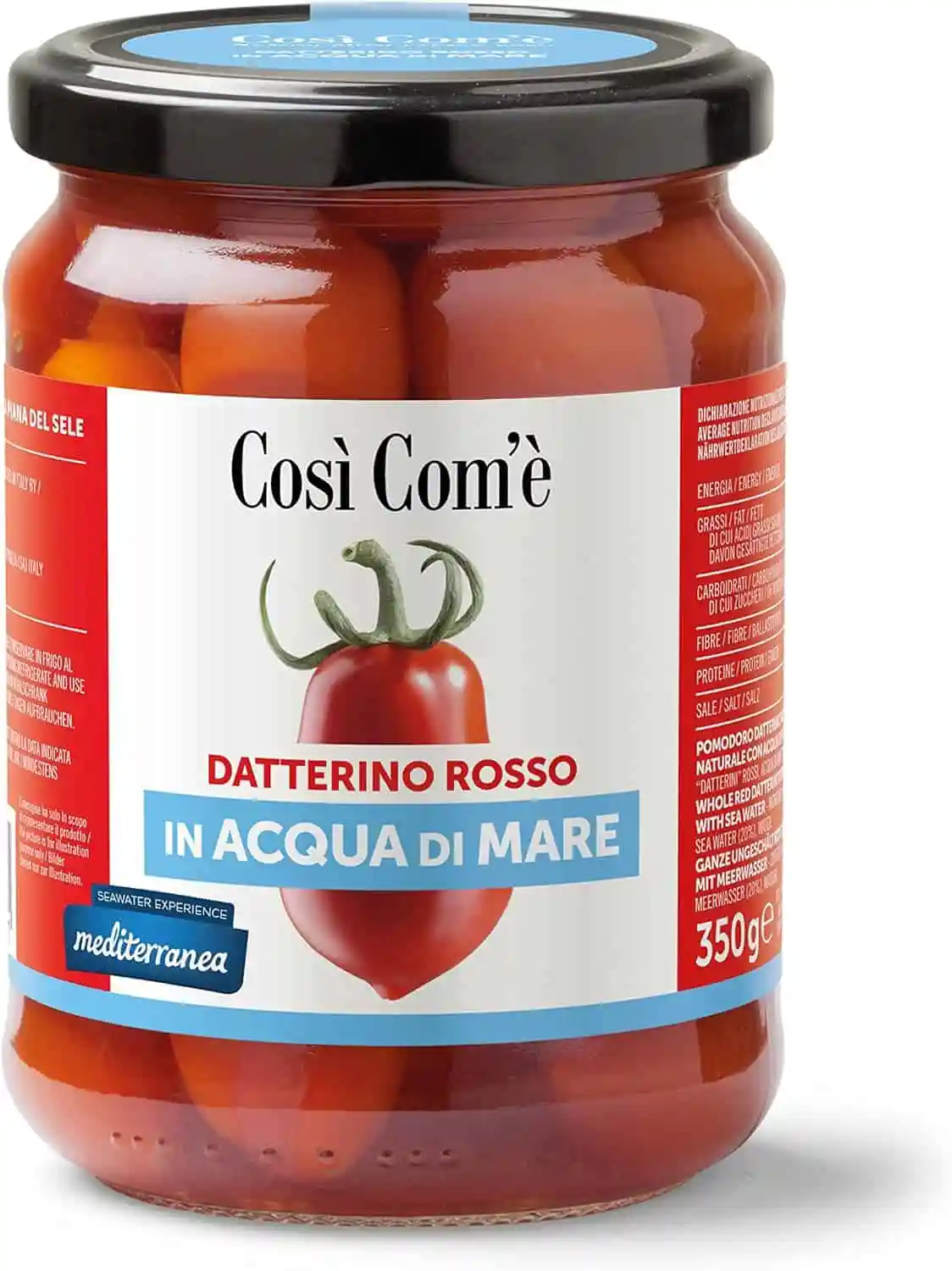 COSI’ COM’E’ DATTERINO ROSSO IN ACQUA DI MARE 350 GR