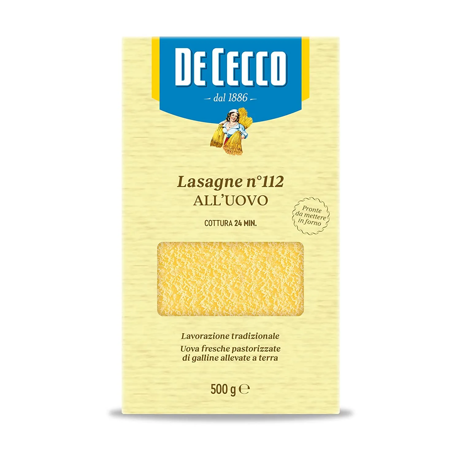DE CECCO LASAGNA N. 112 ALL’UOVO 500 GR