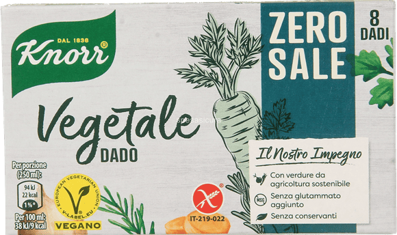 KNORR DADO VEGETALE ZERO SALE 72GR