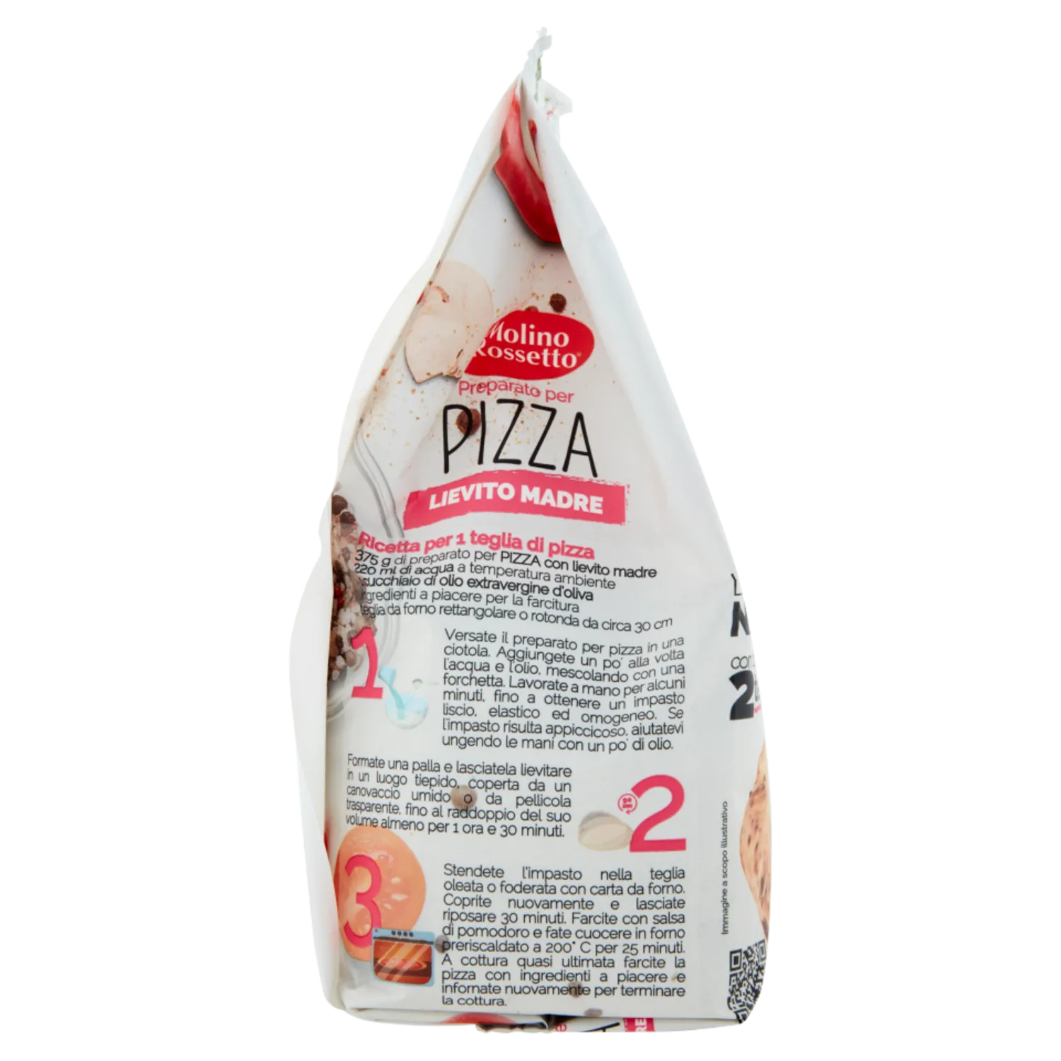 MOLINO ROSSETTO PREPARATO PER PIZZA + LIEVITO MADRE 750 GR - immagine 3