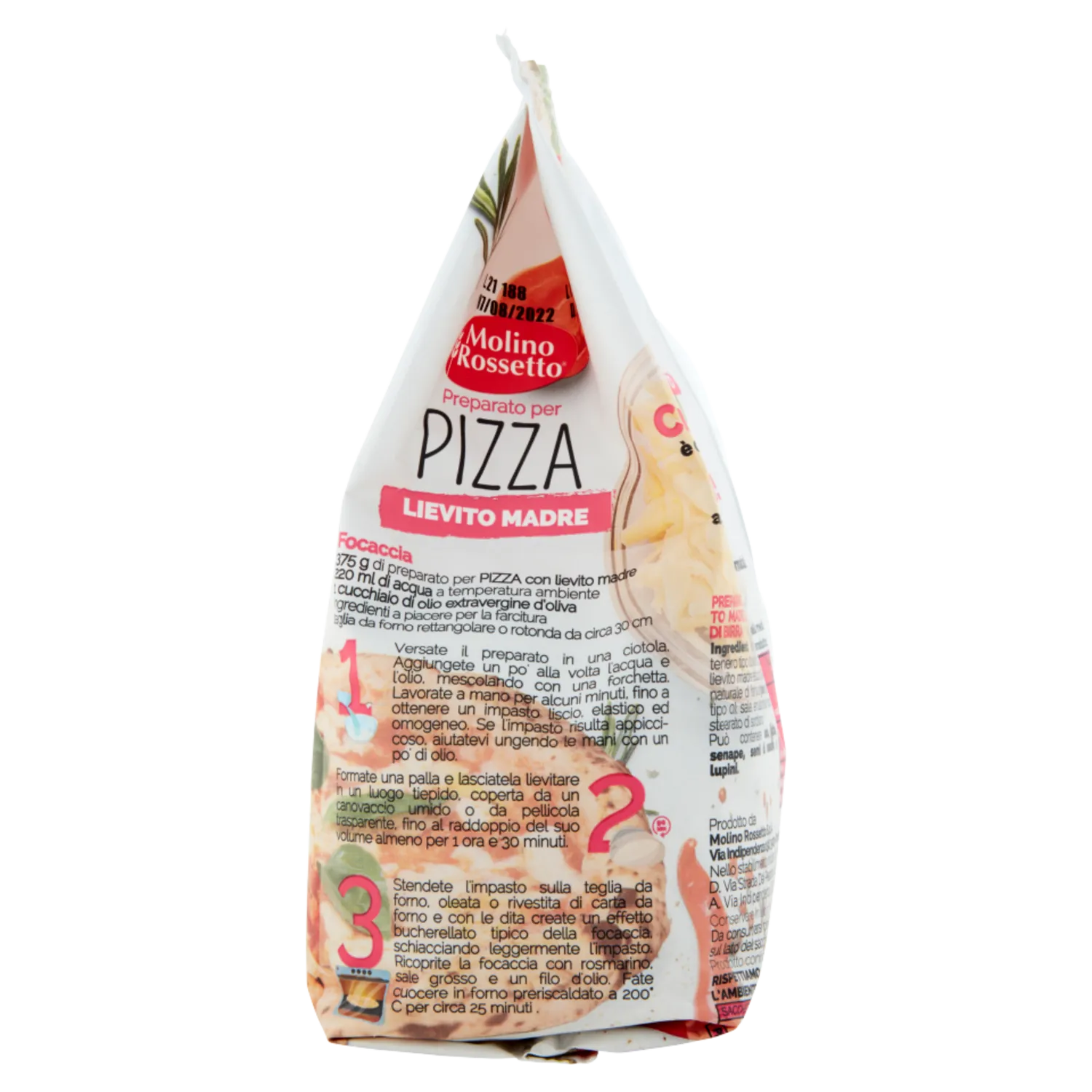 MOLINO ROSSETTO PREPARATO PER PIZZA + LIEVITO MADRE 750 GR - immagine 4