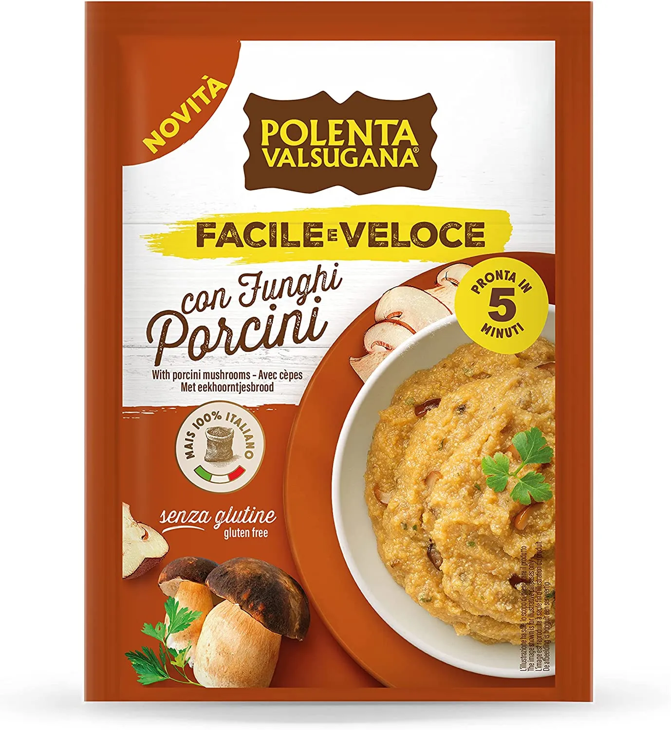 VALSUGANA POLENTA CON FUNGHI PORCINI 80 GR