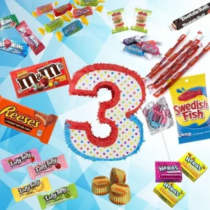 Pinata n°3 grande con snack di brand americani
