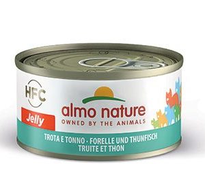 Almo nature trota e tonno jelly HFC 70g – alimento umido per gatto