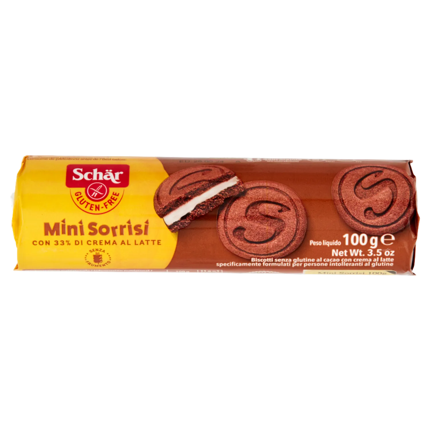 SCHAR BISCOTTI MINI SORRISI LATTE 100 GR