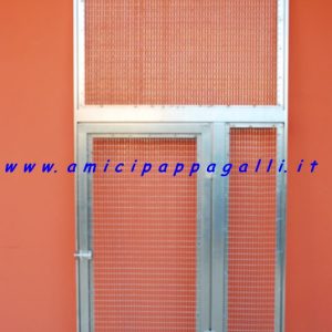 Pannello componibile porta piccola in rete cm95xh190 r25x25 filo mm2.2 – per voliere uccelli e pappagalli