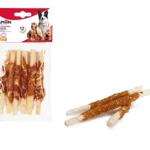 Ossi annodati in pelle bovina con suino 70g – Camon – per cani