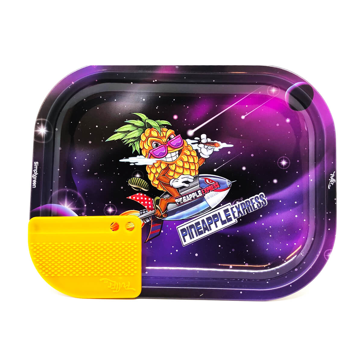 Best Buds Pineapple Express Vassoio Piccolo 14×18 cm con Grinder Card Magnetica - immagine 2