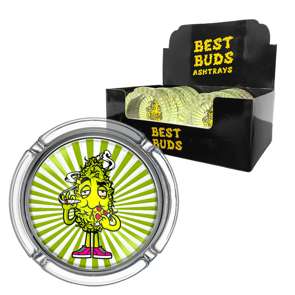Best Buds Pizza Posacenere in Vetro Grande