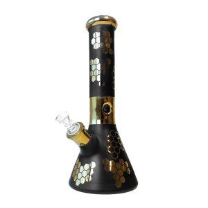 Black Sheep Black Bee Hexagon Bong in Vetro Triplo Spessore 32cm