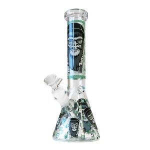 Black Sheep Bong in Vetro Triplo Spessore Gorilla Verde 25cm