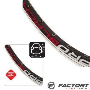 Cerchio MTB alluminio BRN Pro Black 32 fori