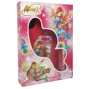 Cofanetto WINX CLUB acqua profumata per il corpo 75ml + burrocacao fragola e Lavagnetta + pennarello.