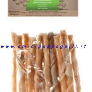 Cicca arrotolata naturale 12 cm 160 g pelle bufalo – snack per cane