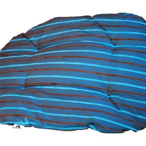 cuscini per cane – Cuscino ovale celeste con fantasia righe Fabotex per cani 102x73x11 misura 6