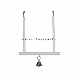 Gioco altalena piccola con campanello per pappagallini – trespoli e giochi per cocorite, canarini, uccelli esotici, inseparabili