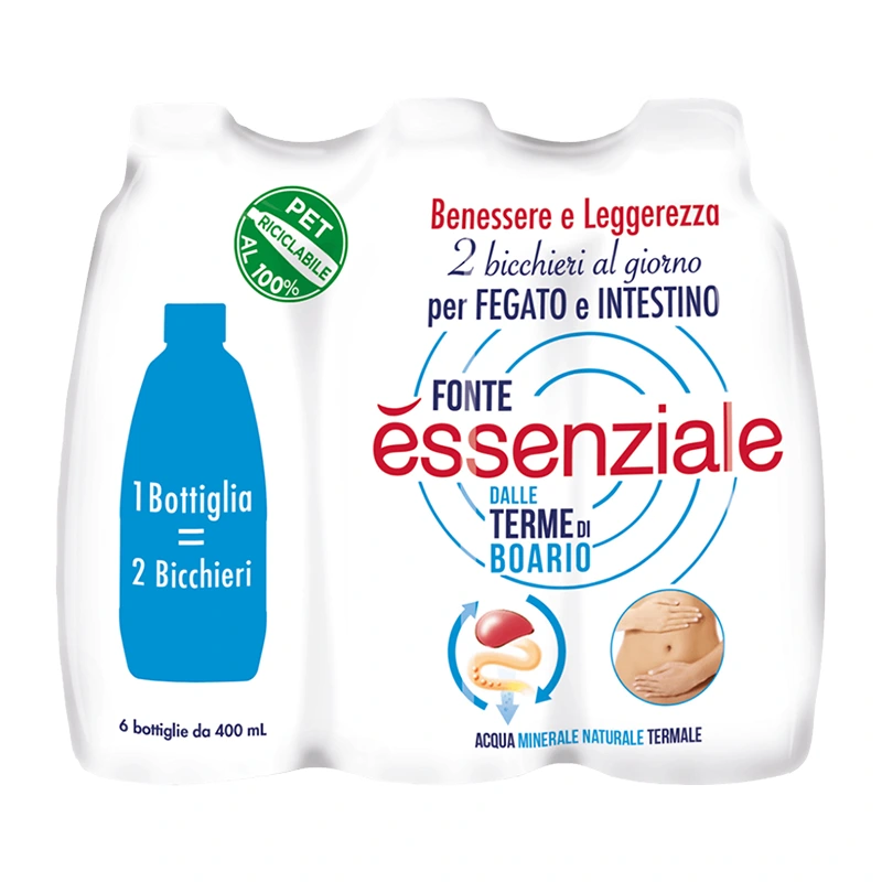 Fonte Essenziale 400ml Acqua Termale 24 Bottiglie da 400ml