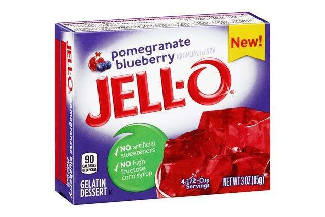 Jell-o Pomegranate & Blueberry Gelatina