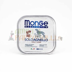 Monge monoprotein SoloAgnello 150g – alimenti umidi cani una sola fonte proteica