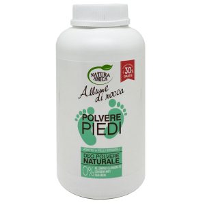 NATURA AMICA Allume di rocca POLVERE PIEDI naturale per pelli sensibili 120g