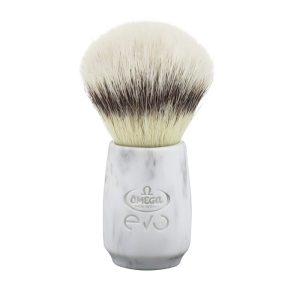 Omega pennello da barba sintetico Evo Marble Ovale