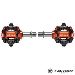 Pedali SPD MTB BRN Jet arancio anodizzati