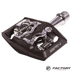 Pedali gravel BRN neri doppio aggancio