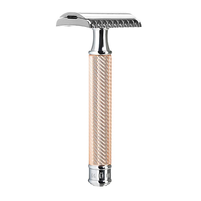 Muhle rasoio di sicurezza R41 rose gold open comb
