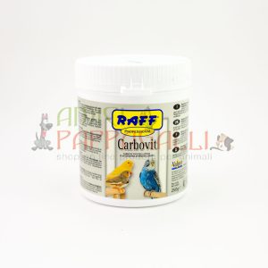 Raff professional Carbovit 250g- Carbone vegetale per uccelli, pappagalli, canarini