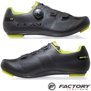 Scarpe ciclismo strada BRN RX Road nere gialle fluo