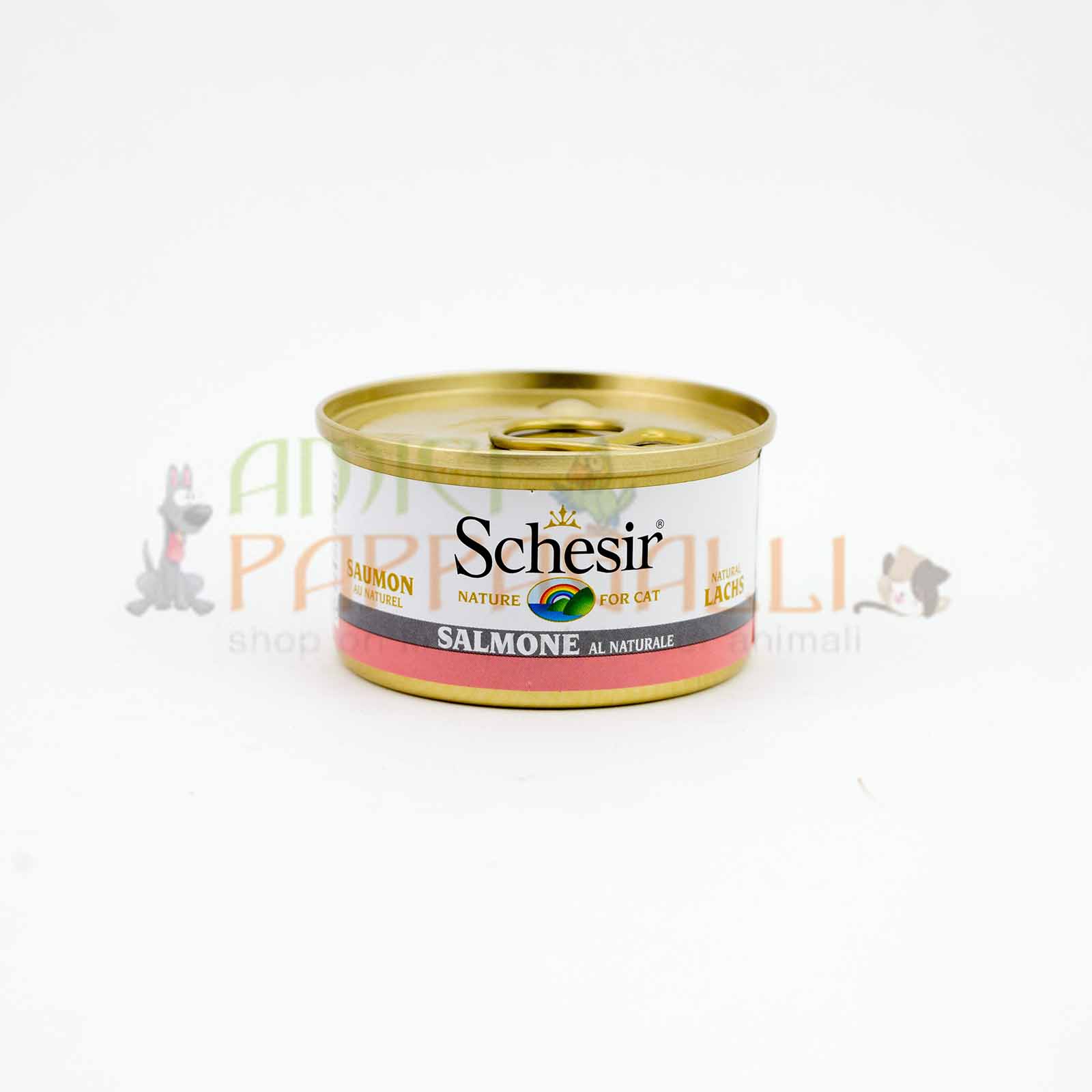 Schesir cat salmone 85g – cibi umido gatti