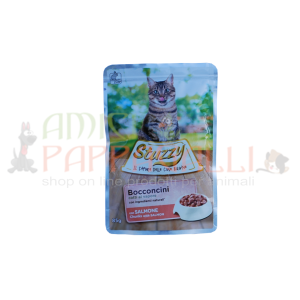 Stuzzy bocconcini al Salmone 85g – Cibo umido in busta gatto adulto