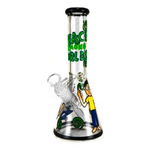 Urban Crew Black Cartoon Bong in Vetro 25cm Realizzato a Mano