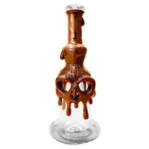 Urban Crew Brown Skull Bong in Argilla 22cm Realizzato a Mano
