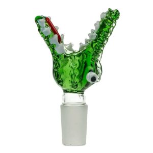 Urban Crew Green Crocodile Bong Glass Bowl Braciere 18mm