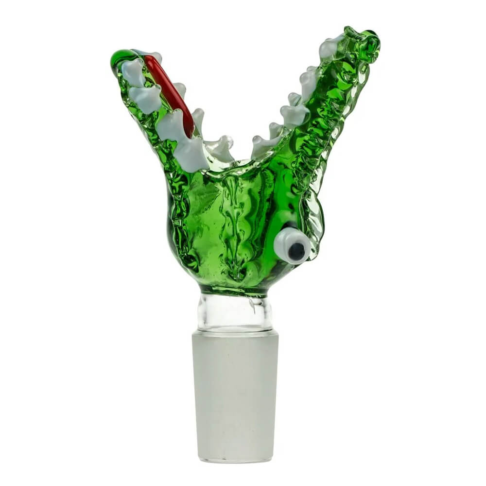 Urban Crew Green Crocodile Bong Glass Bowl Braciere 18mm