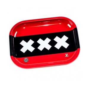 V-Syndicate Amsterdam XXX Rolling Tray | Vassoio per Rollare in Metallo Small