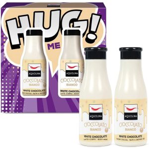 Cofanetto donna AQUOLINA HUG ME CIOCCOLATO BIANCO body milk 125ml + bath & shower gel 125ml
