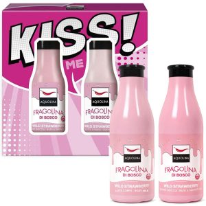 Cofanetto donna AQUOLINA KISS ME FRAGOLINA DI BOSCO body milk 250ml + bath & shower gel 250ml