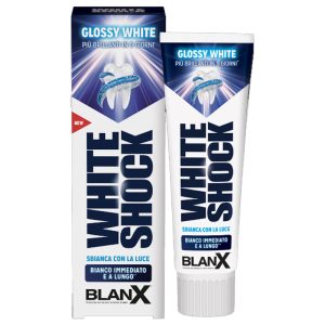 BLANX White shock dentifricio sbiancante Glossy White NUOVO 75ml