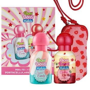 Cofanetto bambina BON BONS MALIZIA Sweet Candy edt 50ml + Cherry Kiss edt 50ml + custodia cellulare