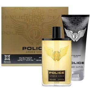 Cofanetto uomo POLICE AMBER GOLD edt 100ml + after shave balm 100ml