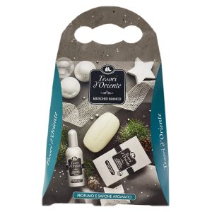 Cofanetto TESORI D’ORIENTE MUSCHIO BIANCO profumo aromatico 100ml + sapone solido 150gr