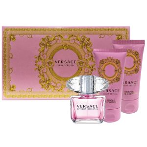 Cofanetto donna VERSACE BRIGHT CRYSTAL edt 90ml + bath & shower gel 100ml + body lotion 100ml + soft make up case