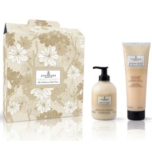 Cofanetto ATKINSONS LONDON NATURAL WHITE Sapone Liquido 300ml+ doccia schiuma 250ml