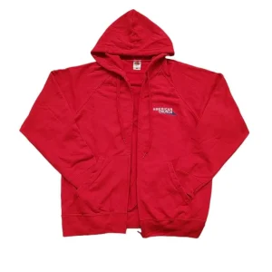 Felpa American Crunch con cerniera – rosso | TG. L